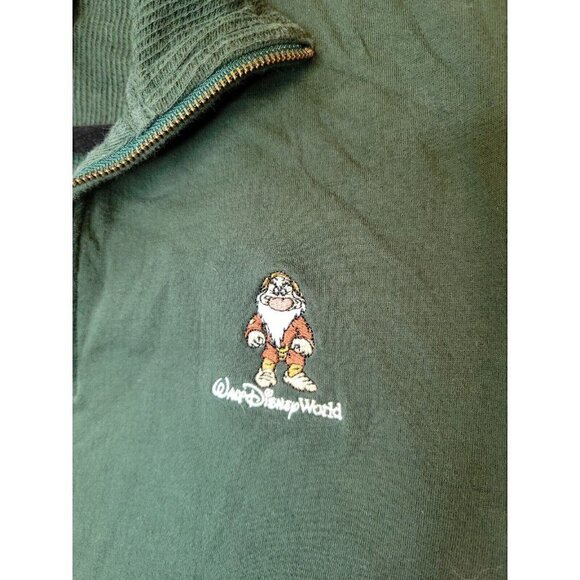 Disney Parks Grumpy Dwarf Cotton Pullover 1/4 Zip Jacket Adult Sz M Disney World - Picture 2 of 10